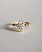 Elongated Cushion Cut Solitaire Engagement Ring, Lab Grown Diamond Ring