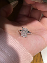 Radiant Cut Moissanite Solitaire Engagement Ring