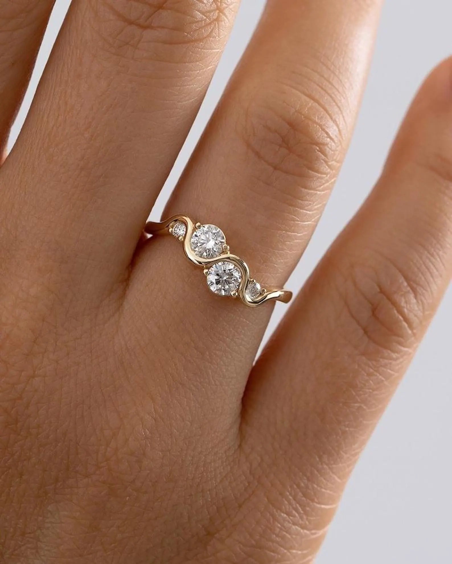 Twisted Sparkle Ring