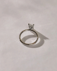3 CT Radiant Cut Moissanite Pavé Engagement Ring