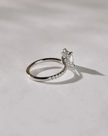 3 CT Radiant Cut Moissanite Pavé Engagement Ring