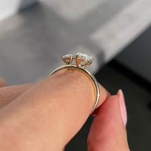 Handmade 1.50 Ct Pear Moissanite Diamond Ring | Unique Gold Promise Ring