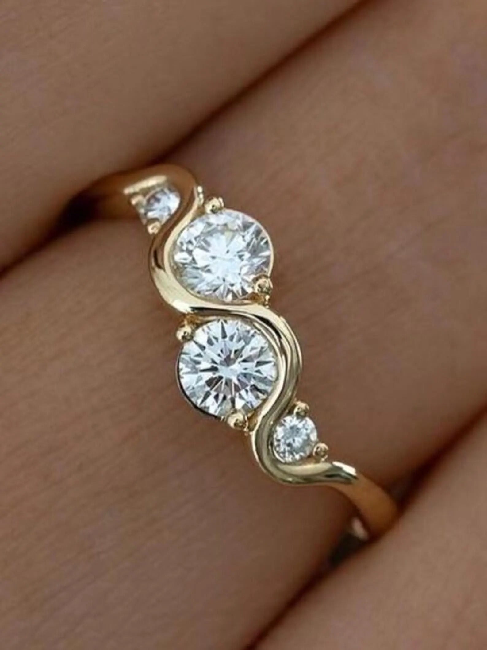 Twisted Sparkle Ring