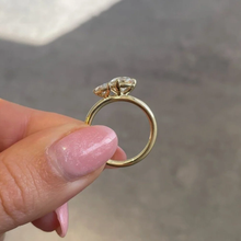 Handmade 1.50 Ct Pear Moissanite Diamond Ring | Unique Gold Promise Ring