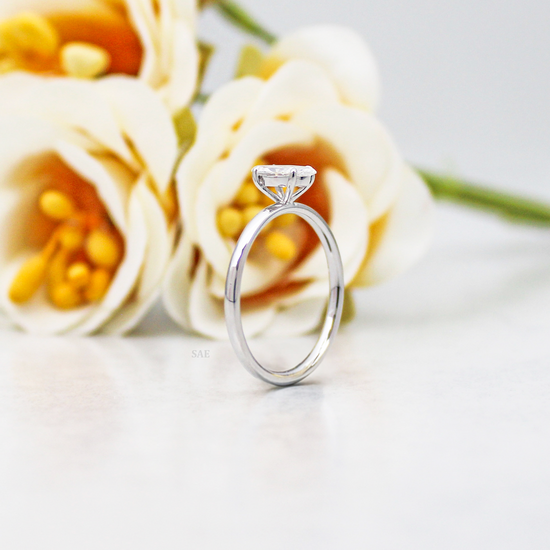 0.30 to 0.70 Carat Marquise Lab Grown Diamond Solitaire Ring Stunning Marquise Cut Diamond Ring Marquise Ring Solid Gold Ring Wedding Ring