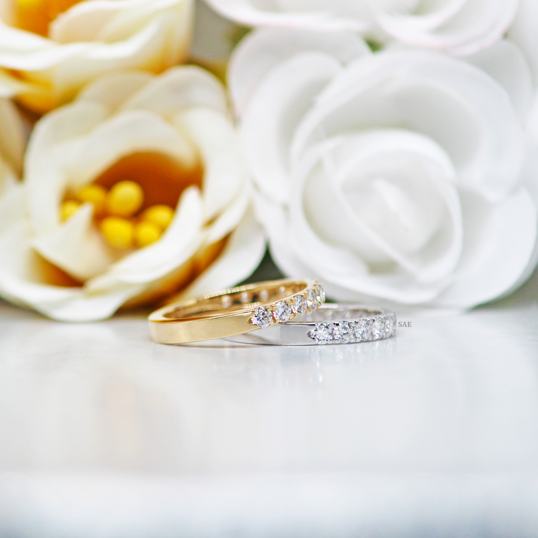 Lab Grown Diamond Half Eternity Ring Wedding Band Stackable Band Matching Ring Daily Wear Ring Round Lab Grown Diamond Band With Solid Gold