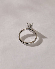 3 CT Radiant Cut Moissanite Pavé Engagement Ring
