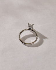 3 CT Radiant Cut Moissanite Pavé Engagement Ring