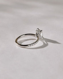3 CT Radiant Cut Moissanite Pavé Engagement Ring