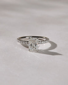 3 CT Radiant Cut Moissanite Pavé Engagement Ring