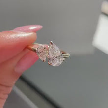 Handmade 1.50 Ct Pear Moissanite Diamond Ring | Unique Gold Promise Ring
