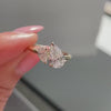 Handmade 1.50 Ct Pear Moissanite Diamond Ring | Unique Gold Promise Ring